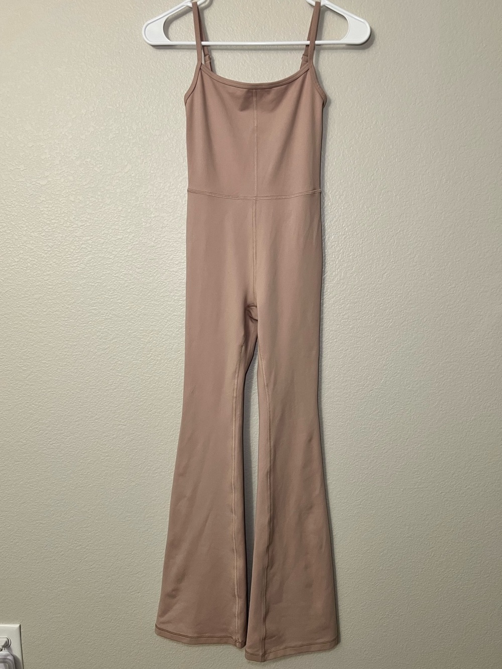 Wilfred Free Aritzia 2XS Nude Flare Jumpsuit Sleeveless Wide Leg One Piece NWOT